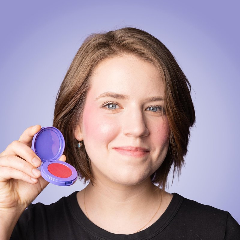 Cheekbone Courage Cream Lip & Cheek, Heartberry, Multi-Use Cream Color for Lips and Cheeks, Buildable, Pigmented Formula with Jojoba Oil, Recyclable Packaging, Vegan & Cruelty Free, 0.14 oz.