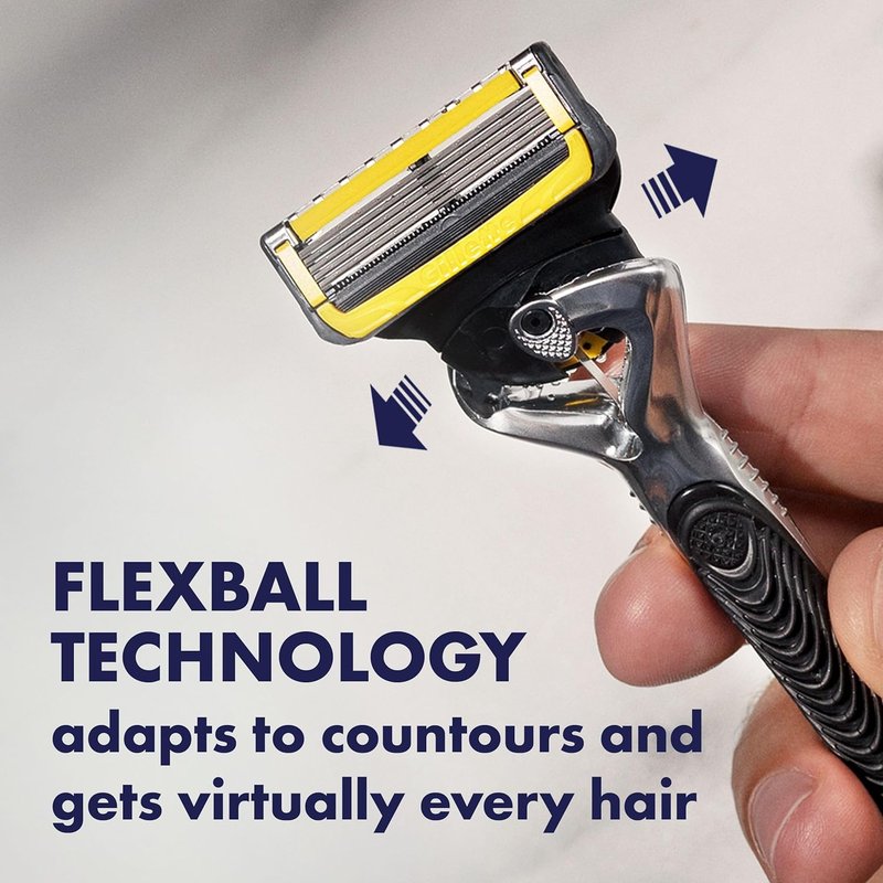 Gillette ProGlide Shield Razors for Men - 8 ProShield Blade Refills & Travel Case Included