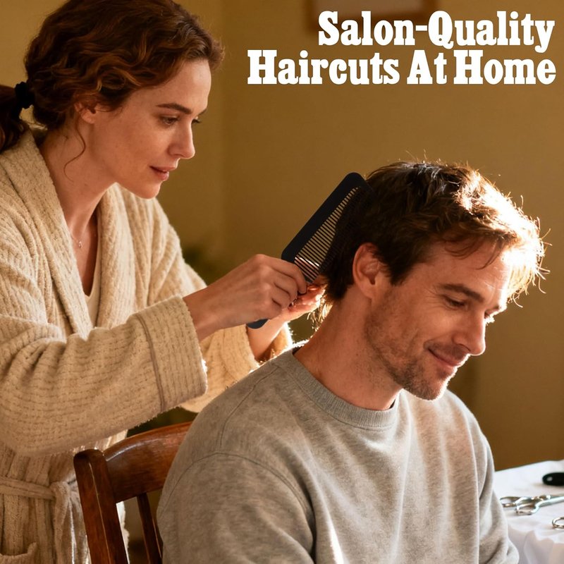SALONSILK Hair Comb Set - 8PCS Professional Styling Combs for Wet Curly Hair Detangling & Cutting