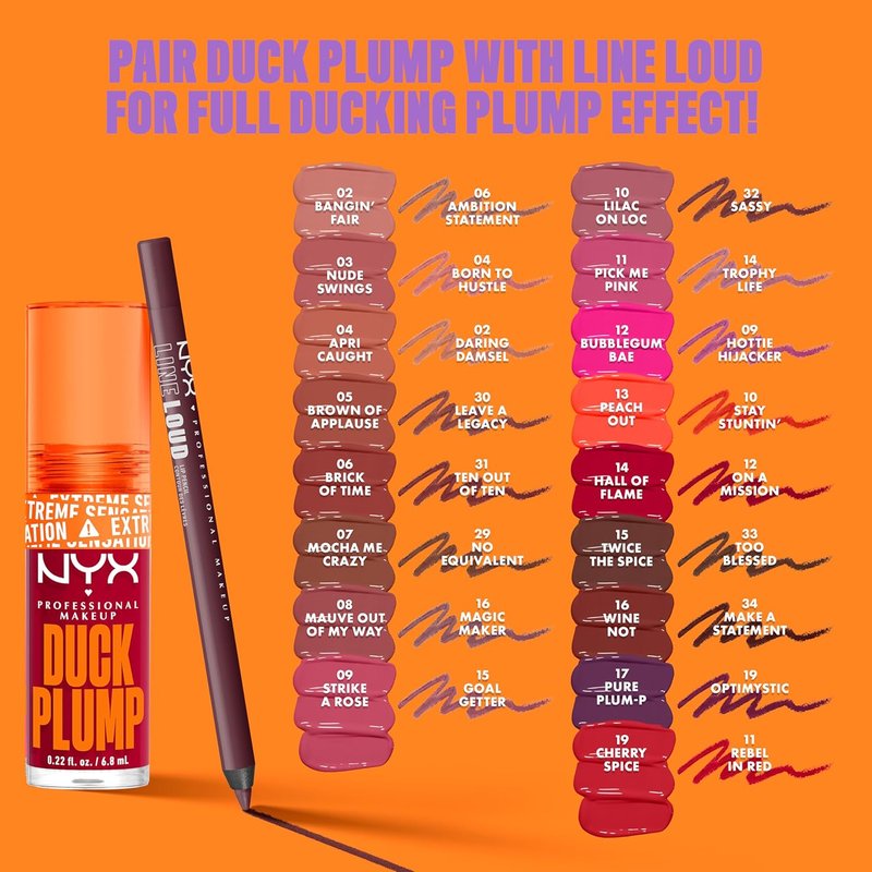 NYX Professional Makeup Duck Plump High Pigment Lip Gloss - Vegan Cherry Spice (Transparent Red)