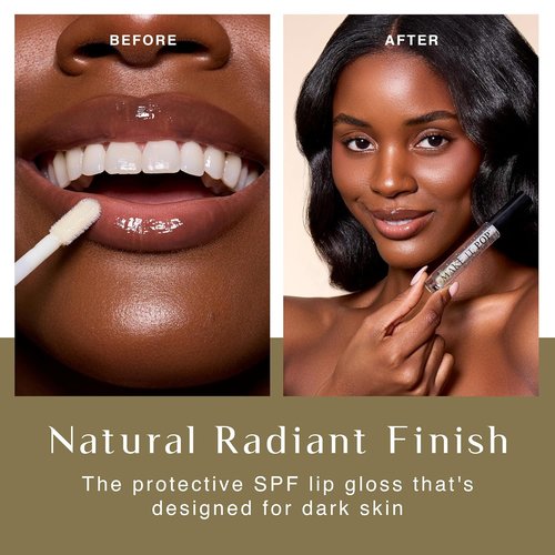 BlackGirlSunscreen BLACK GIRL SUNSCREEN - Make It Pop Sungloss - Revolutionary Sun Protection and Gloss in One - SPF 50 (Cherry Noir)