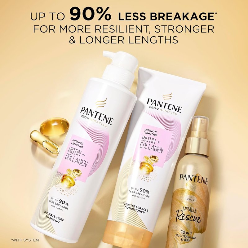 Pantene Pro-V | Miracles Infinite Lengths Conditioner - Biotin & Collagen, 10.9 FL OZ