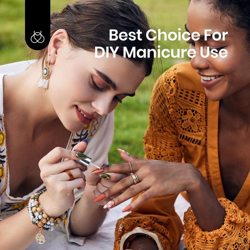 Beetles 2Pcs Hema Free Gel Base and Top Coat Set No Wipe, Upgraded Mild Formula Glossy Top Coat Gel Nail Polish Long Lasting Effect Soak Off No More Damaged Nails