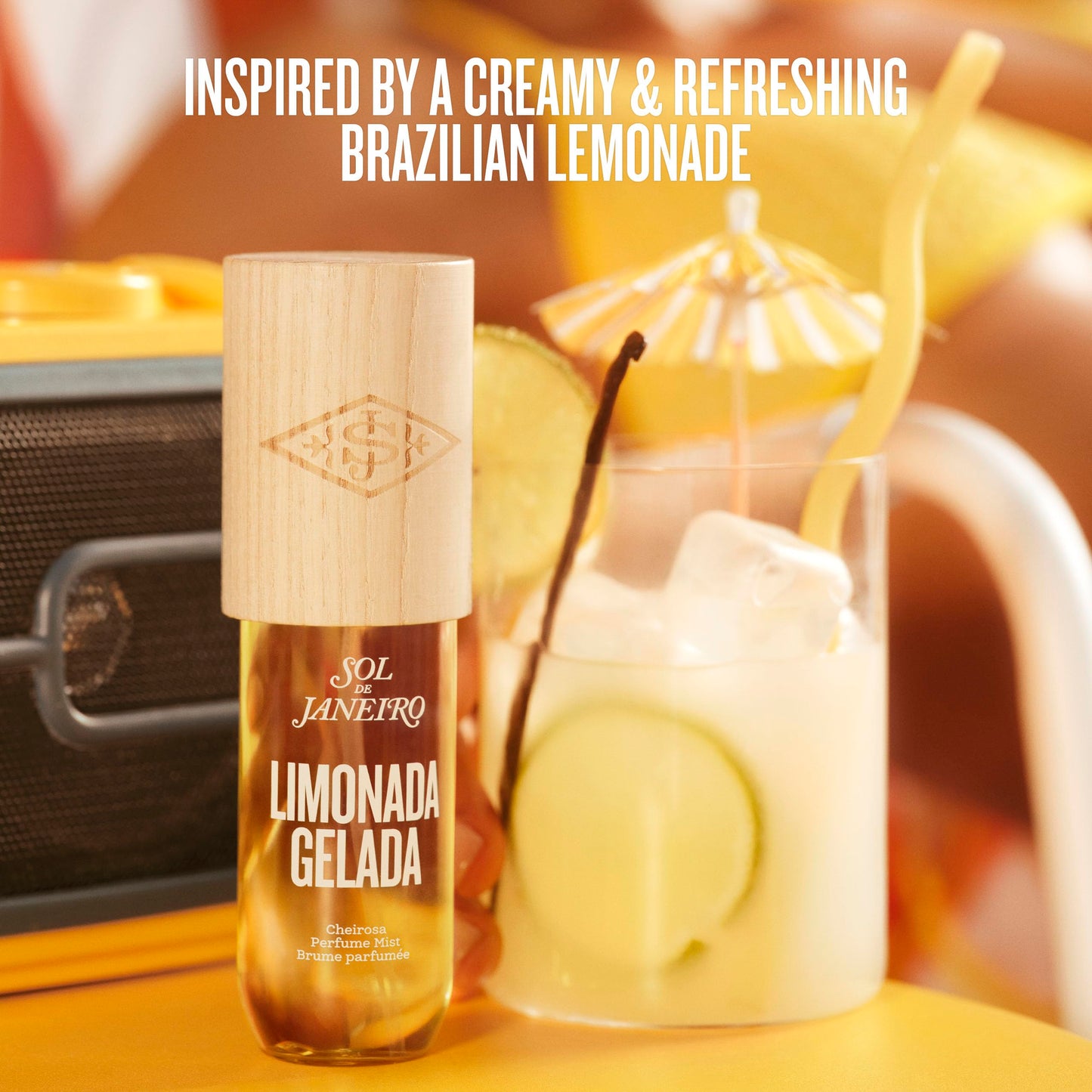 Sol de Janeiro Limonada Gelada Fragrance | Limited Edition Hair & Body Perfume Mist | 90mL/3.0 fl oz.