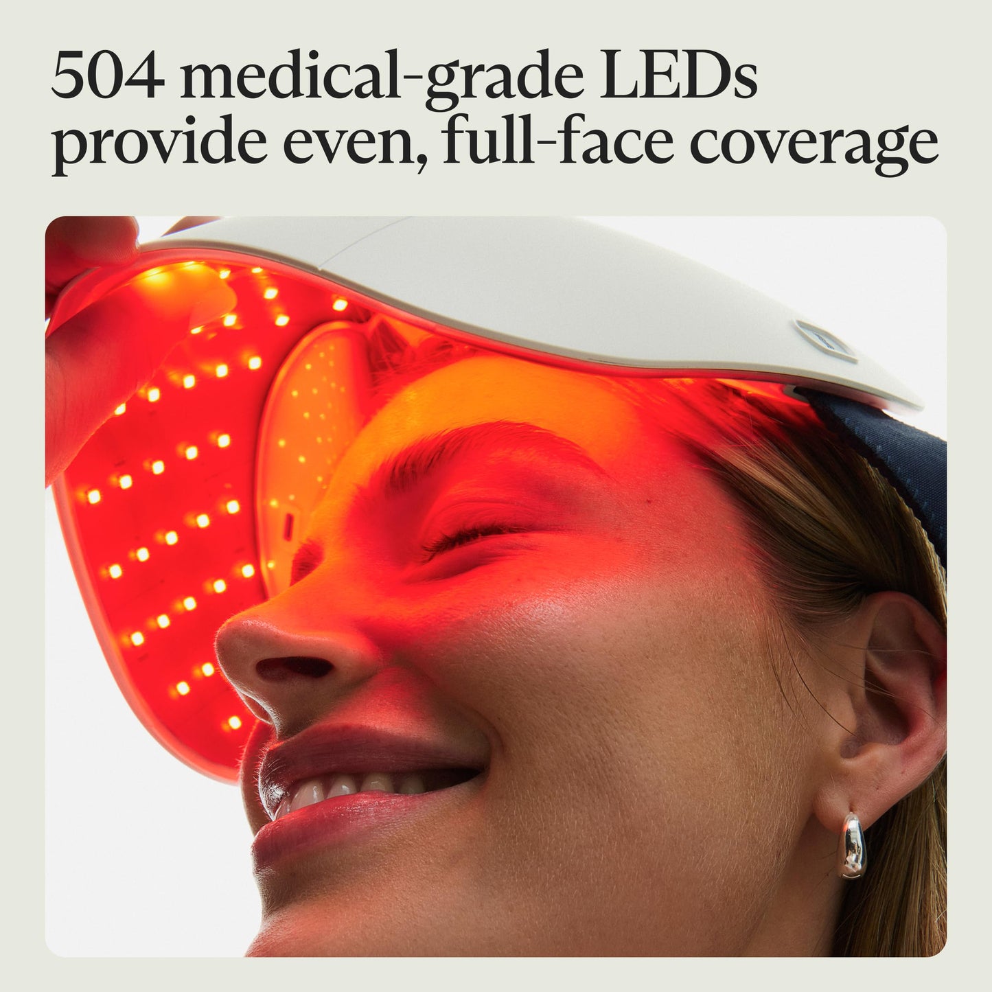 TheraFace Therabody Mask Glo - Cordless LED Skincare Face Mask with Red/Blue/Infrared Light & Relaxing Scalp Massage for Glowing, Healthier-Looking Skin - FDA Cleared