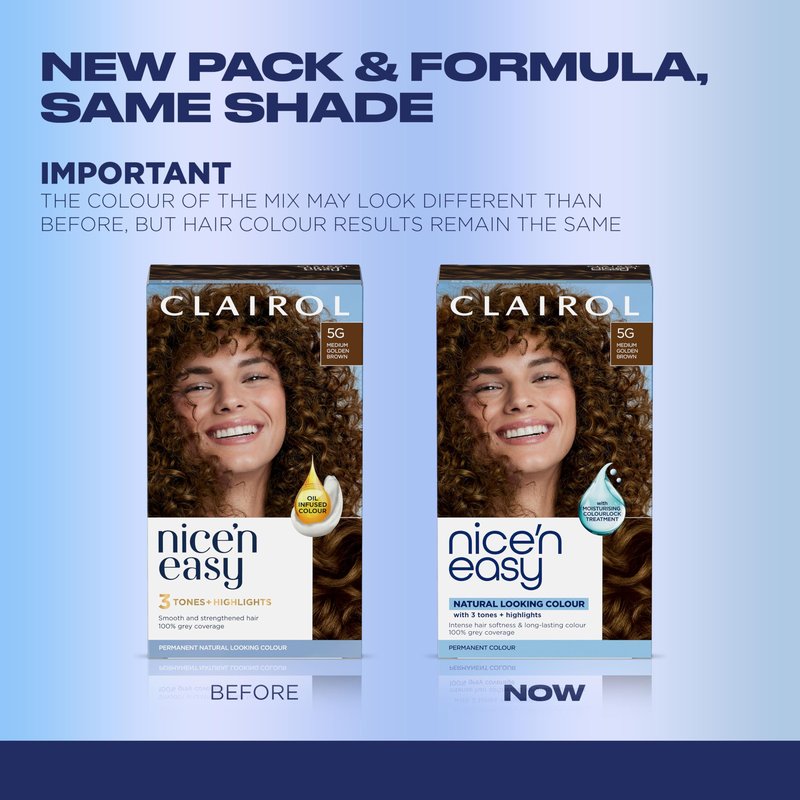 Clairol Nice'n Easy Permanent Hair Dye, 4R Dark Auburn | 100% Gray Coverage | Long‑Lasting, Natural‑Looking Color & Shine | Pack of 1