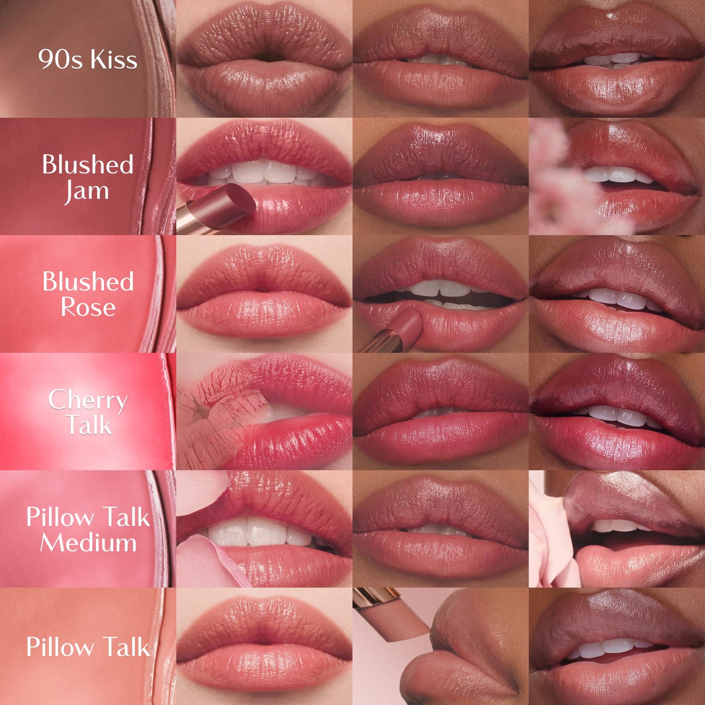 Charlotte Tilbury Pillow Talk Blush Balm Lip Tint - Long-Lasting, Buildable Sheer Tint with Peptides for Hydrated, Blushed Looking Lips - 24 HR Hydration - Pillow Talk