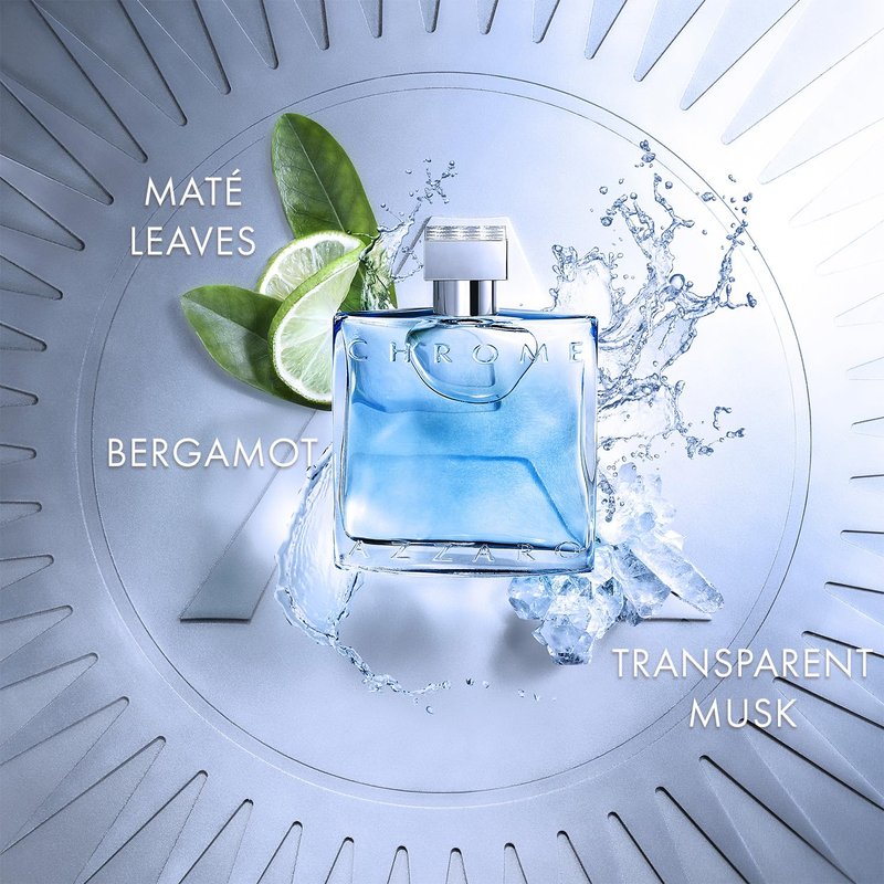 Azzaro Chrome Eau de Toilette - Fresh Aquatic Mens Cologne - Citrus, Woody, Musky Fragrance -Fresh Everyday Wear - Classic Summer Beach Scent - Luxury Perfumes for Men - Value Size, 6.7 Fl. Oz