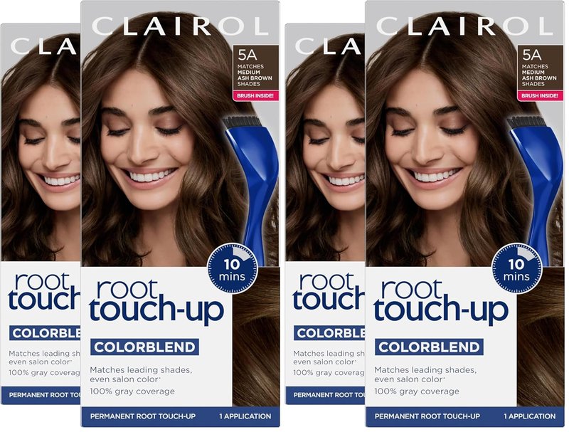 Clairol Root Touch-Up Permanent Hair Dye - 5A Medium Ash Brown | Pack of 4