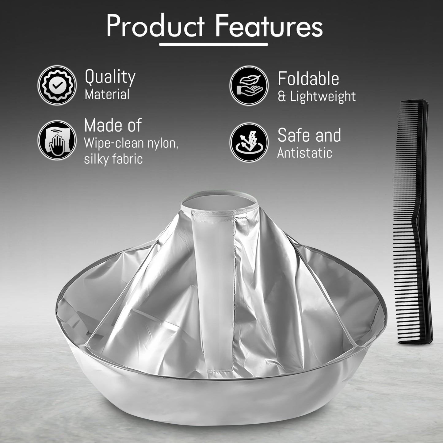 Wsevinn Hair Cutting Cape Professional Salon Barber Cape Foldable Haircut Cloak Hairdressing Umbrella Apron Kit for Adult Men and Women