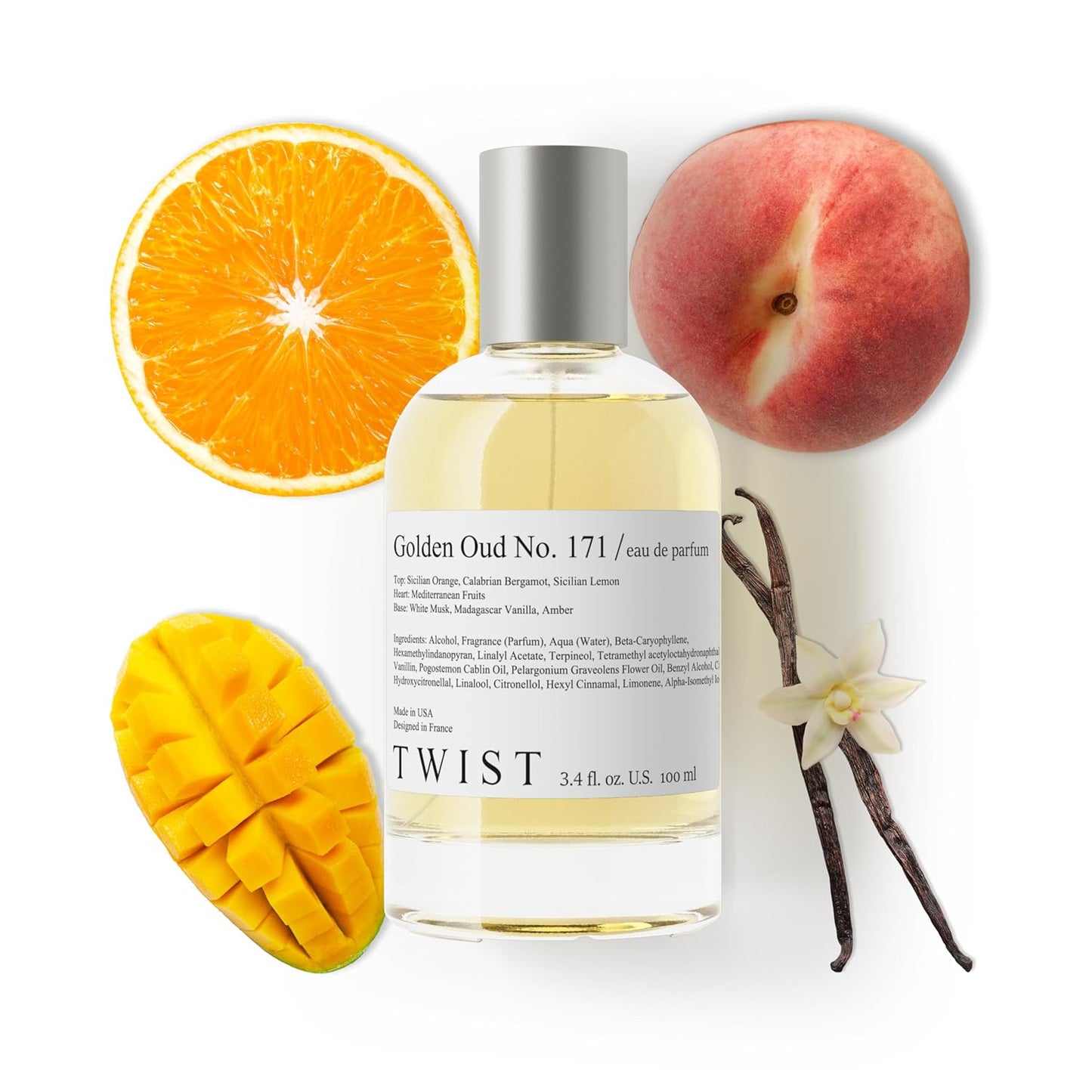 Twist Golden Oud No. 171 - Long-Lasting Unisex Eau De Parfum | Amber Oud Gold Edition, 100 ml