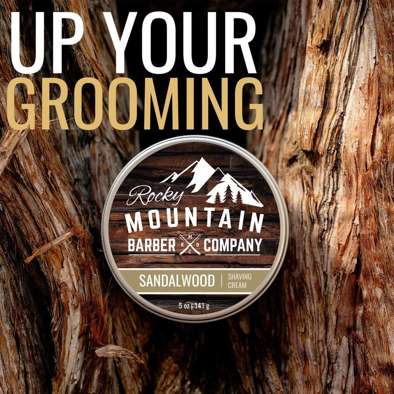 Sandalwood Shaving Cream for Men - Thick Lather for Traditional & Cartridge Shaving | 5oz Tin