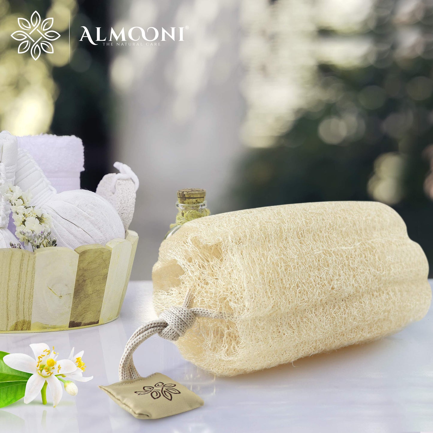 Almooni Egyptian Loofah Exfoliating Body Scrubber, Natural Real Egyptian Shower Loofah Sponge Body Scrubber for Women and Men, for Body and Face that Will Get You Clean - 3 Count (1 Pack)