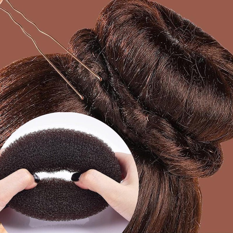 Hair Donuts for Buns Hair Donut Hair Bun Donut Donut Hair Bun Maker Set with Elastic Hair Ties and Pinsfor Women Ballet Gymnastics Bun Making Large Medium Small