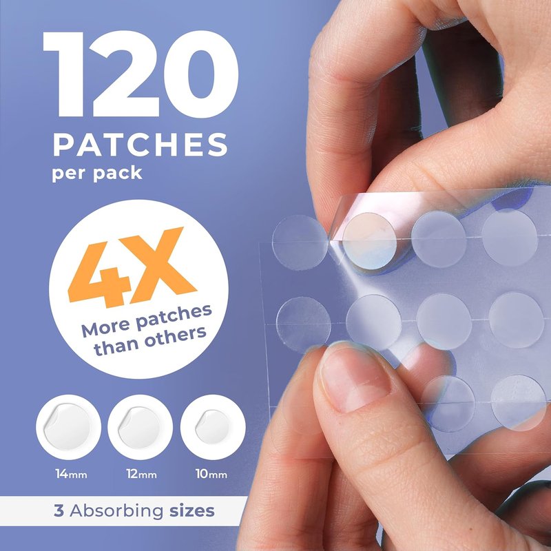 PatchRx Salicylic Acid Pimple Patches - 120 Pack of Acne Treatment Dots with Tea Tree Oil for Clear Skin