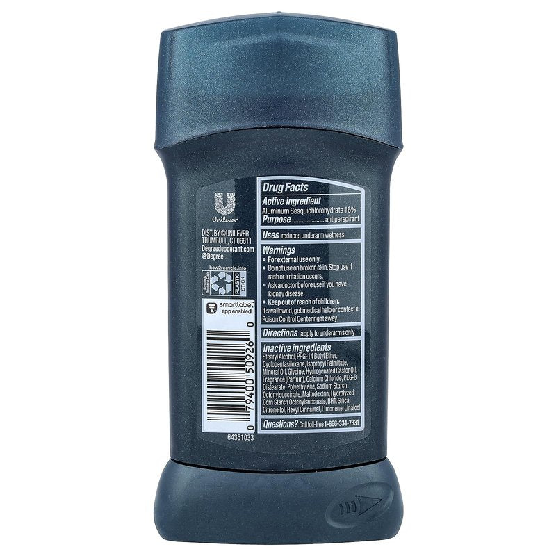 Degree Advanced, 72H Body Heat Activated™, Antiperspirant Deodorant, Iced Eucalyptus, 2.7 oz (76 g)