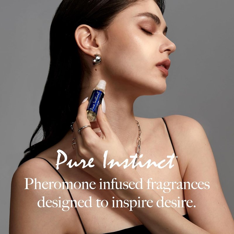 Pure Instinct Roll-On Pheromone Essential Oil Perfume - Unisex 2-Pack | TSA-Friendly