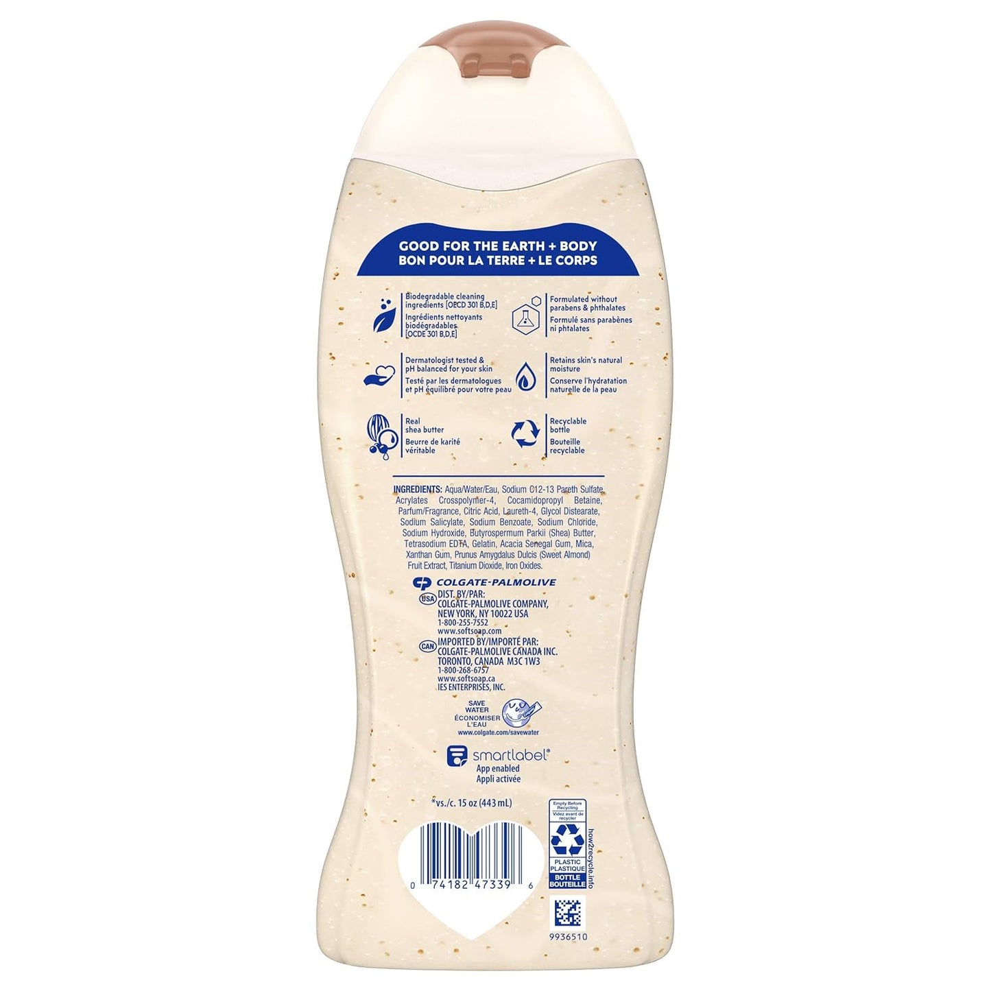Softsoap Moisturizing Body Wash - Shea & Almond Oil | 20 Fl Oz for Nourishing Hydration