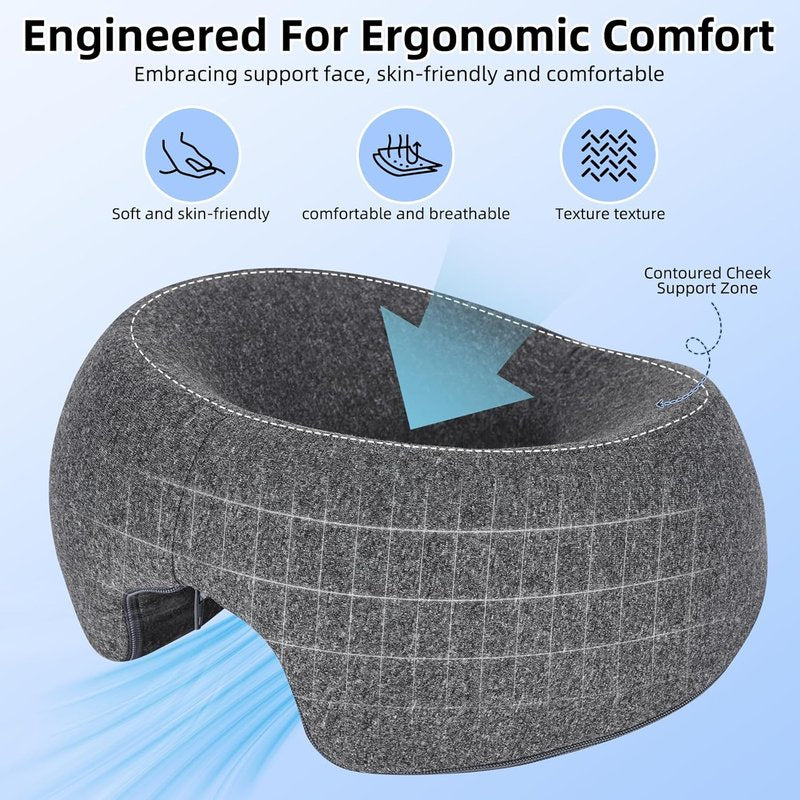Adjustable Massage Headrest - Portable Face Cradle for Home Use | Ideal for Eye Surgery Recovery