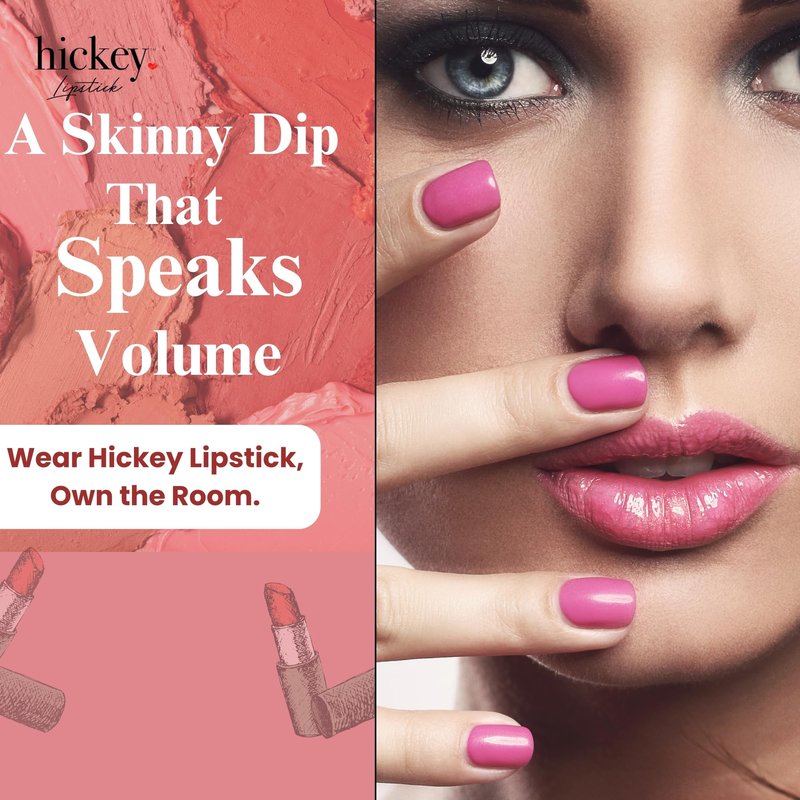Hickey Lipstick Refill, Skinny Dip - Long Lasting Light Pink Lipstick - Hydrating Lip Color Infused with Nourishing Jojoba Oil for Women - Highly Pigmented, Vegan, Gluten-Free Formula