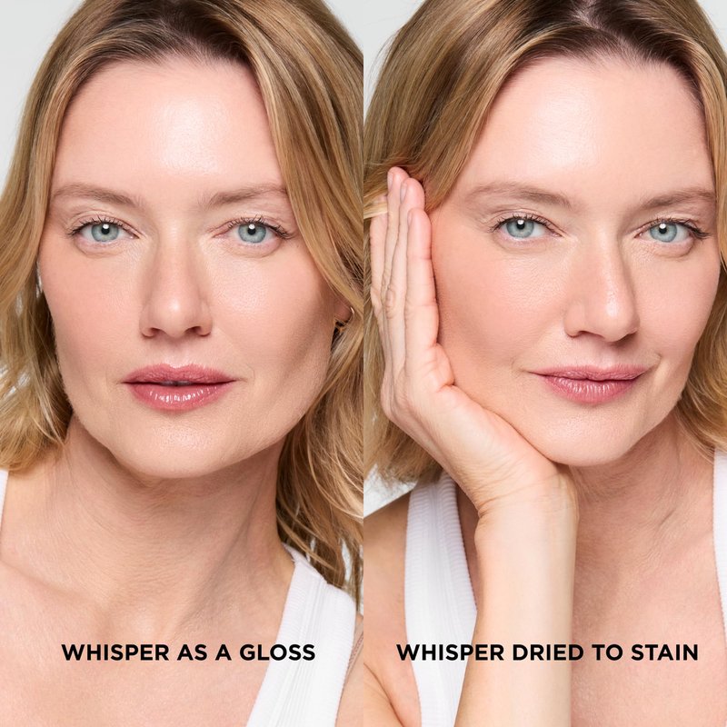 HALEYS Re-dew Lip Gloss to Stain - Hydrating Kiss-Proof Formula with Vegan Squalane & Vitamin E - Lightweight Transfer-Proof Hybrid for Soft Color, Cushiony Moisture & All-Day Wear (Whisper)
