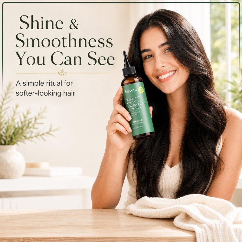 Jowth Rosemary Oil For Hair Growth with Coconut & Avocado Oil | Biotin & Vitamin E | Strengthens Thinning Hair | Dry Scalp Treatment | Repairs Damaged Hair | All Hair Types, 5.07 oz