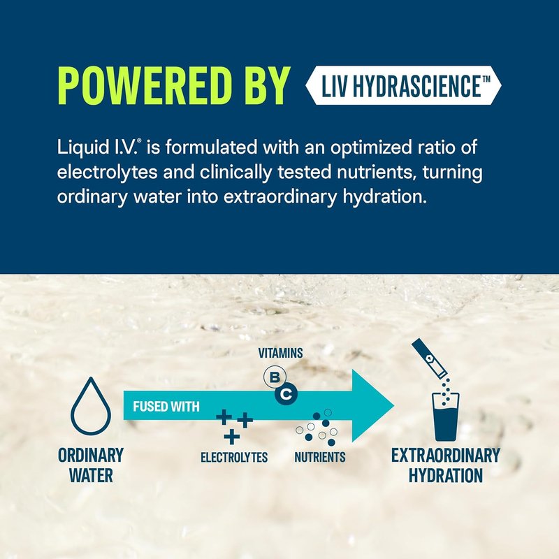 Liquid I.V.® Hydration Multiplier - Lemon Lime Electrolyte Powder Drink Mix | 16 Servings