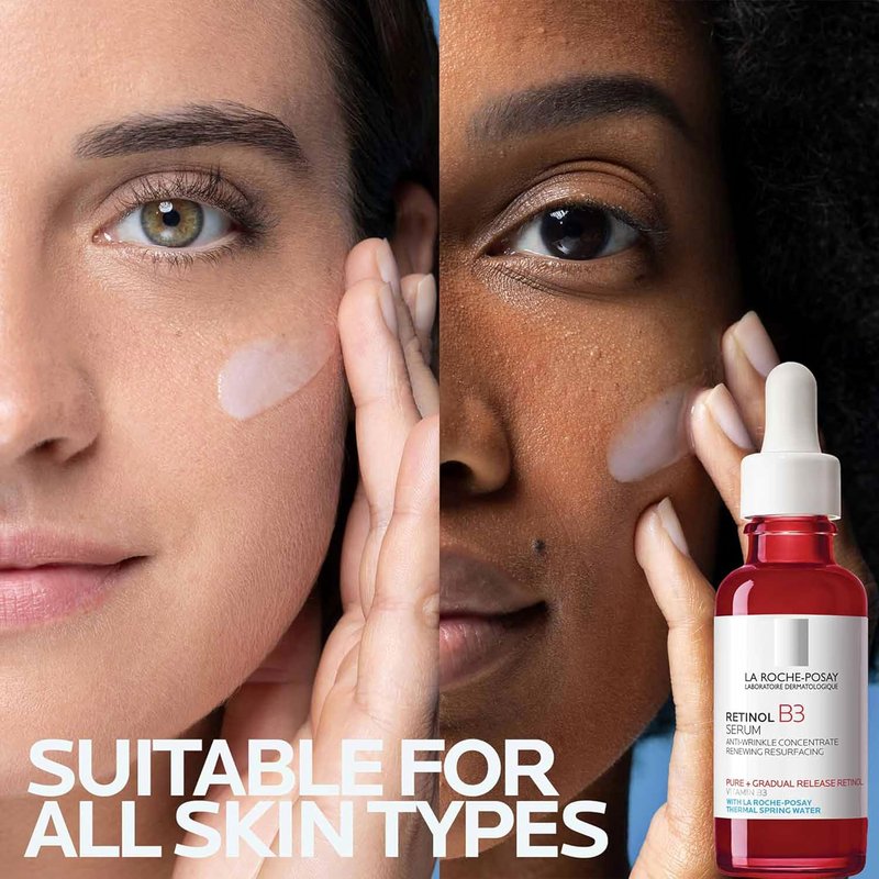 La Roche-Posay Pure Retinol Face Serum - Anti-Aging with Niacinamide & Hyaluronic Acid | 1.0 fl oz for Sensitive Skin