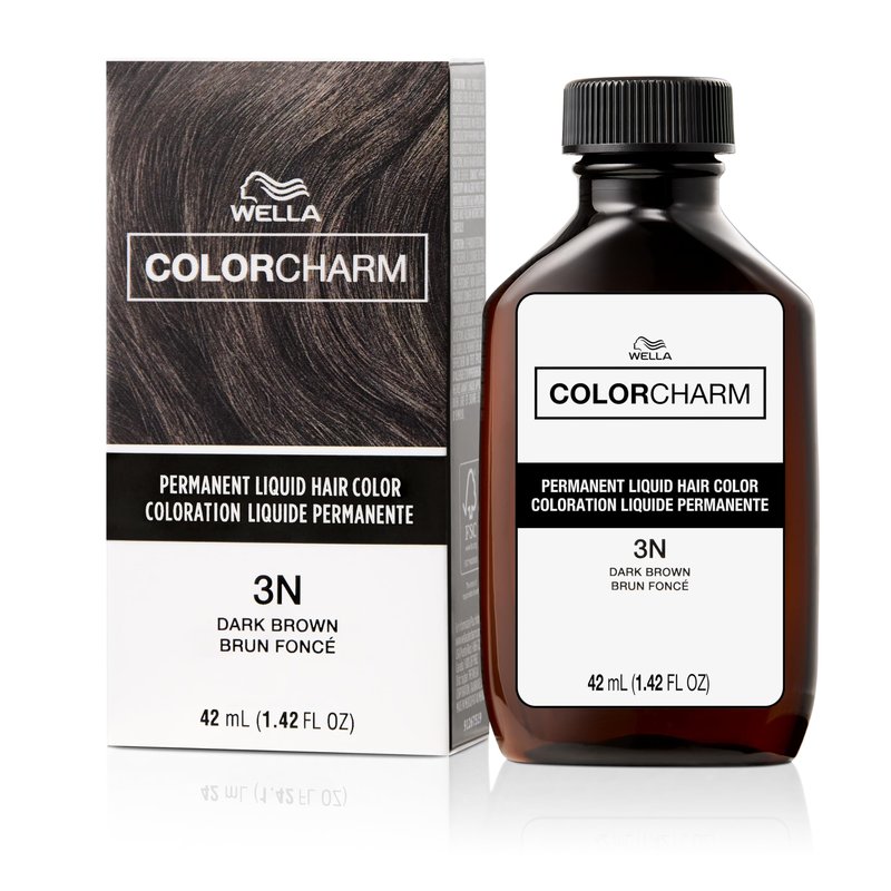 COLORCHARM Permanent Liquid Hair Color | 3N Dark Brown | Up to 100% Gray Coverage | 1.42 Fl Oz