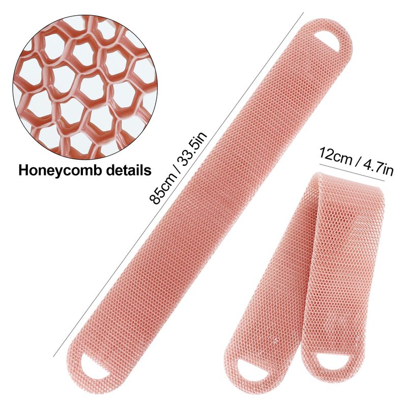 Honeycomb Exfoliating Bath Scrubber Mitt - Microfiber for Enhanced Blood Circulation & Soft, Smooth Skin - Exfoliating Shower Mitt Sponges for All Skin Types (Pink - Washcloth)
