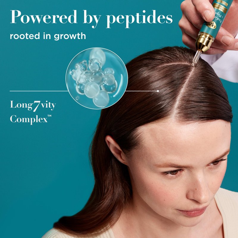 OGX ProGrowth + Peptide Scalp Serum, Strengthens & Densifies by Hydrating the Scalp and Reinforcing Roots to Support Natural Hair Growth, 0.33 fl. oz