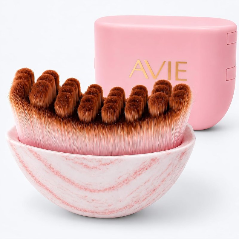 Lymphatic Contour Face Brush - Manual Drainage Massager for De-Puffing & Improved Skin Glow | Pink