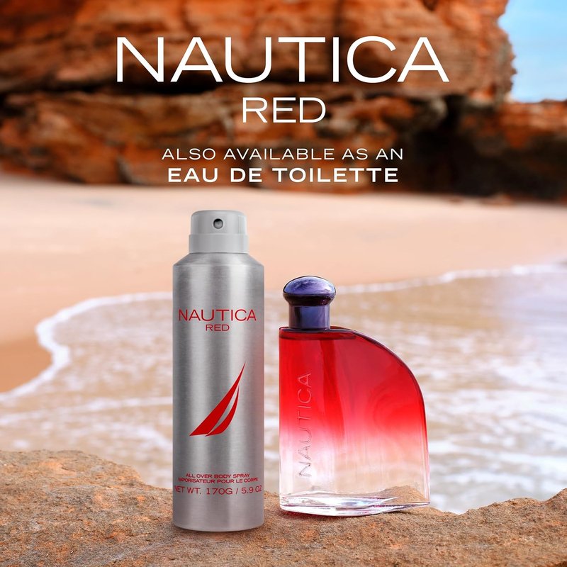 Nautica Deodorizing Body Spray for Men - Aromatic Fougere Fragrance with Black Pepper & Lavender | 6.0oz