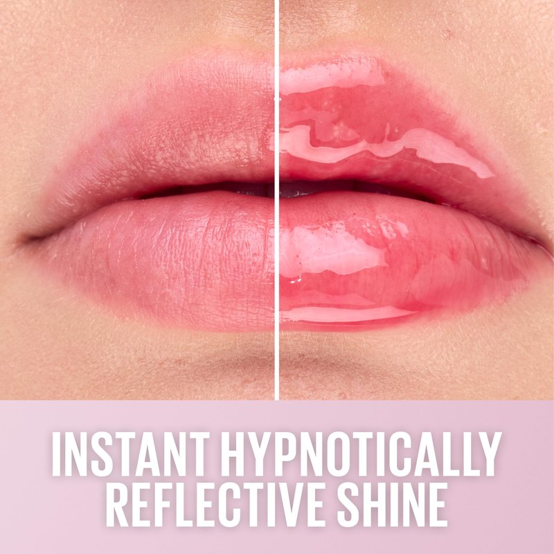 MAYBELLINE Lifter Oil-in-Gel Lip Gloss for Glassy, Bouncy Shine, Hydrating, Tinted Lip Balm and Moisturizer with Hyaluronic Acid and Passionfruit Oil, Sugar Spritz (Sheer Hot Pink)