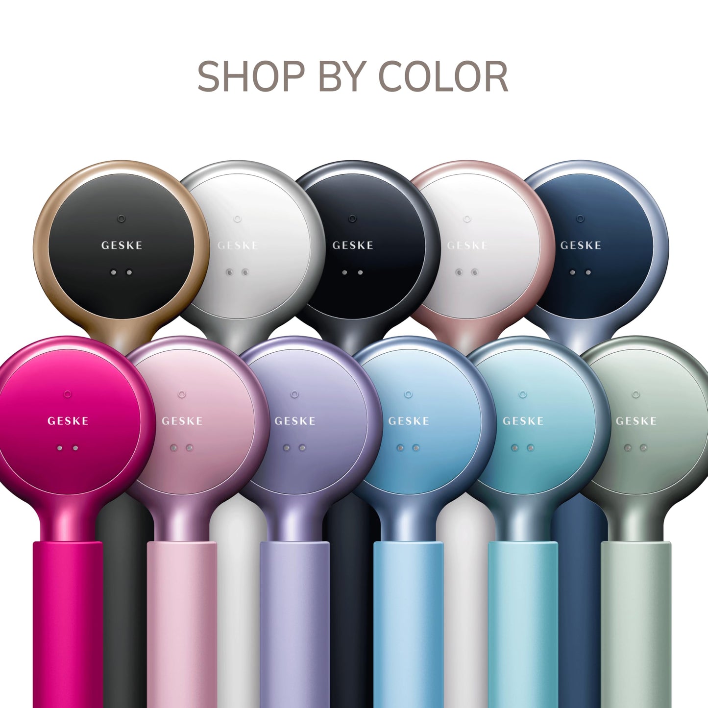 GESKE LED Sonic Full-Body Brush | 9 in 1 | Body Cleansing Brush & Intensive Exfoliator with LED | with SmartSonic Pulsations | Expert Deep Cleansing & Massage | Rough Skin Remover | Adjustable Handle