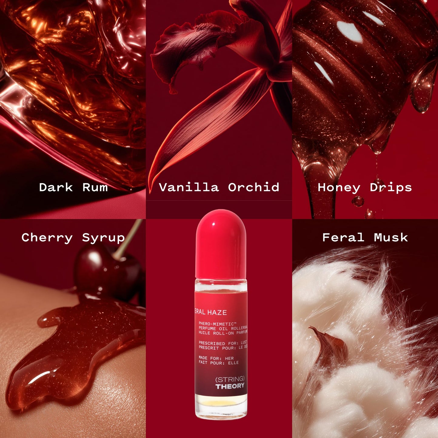 STRING THEORY Pheromone Roll On Perfume Oil for Women - Spicy & Sweet Vanilla Amber Boozy Gourmand Musk - Dark Rum, Vanilla, Creamy Tonka Bean - Long-Lasting Fragrance - Pheromones Phero-Mimetic Oil
