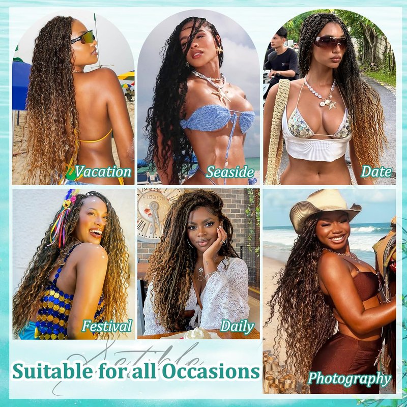 Ombre Human Braiding Hair for Boho Braids 14 Inch 120g Deep Wave Bulk Boho Human Hair for Braiding Curly Knotless Bohemian Braids 12A 100% Brazilian Virgin No Weft Extensions 3 Bundles/Pack T1B/27