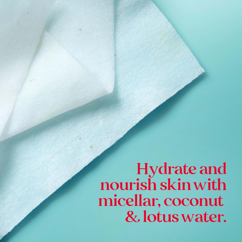 Face Wipes, Burt's Bees Facial Cleansing, Makeup Remover Towelettes, 3 in 1 Hydrating Micellar Cleanser with Coconut & Lotus Water, 90 Count (Packaging May Vary)