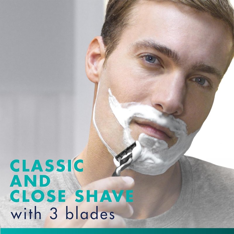 Gillette Mach3 Razor Blades - 15 Count Men's 3-Blade Refills for a Smooth Shave