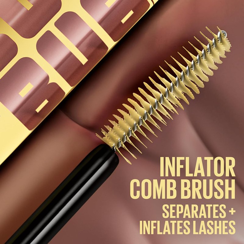 Maybelline The Colossal Bubble Mascara - Buildable Volume & Length for Bold, Separated Lashes | Blackest Black, 1 Count