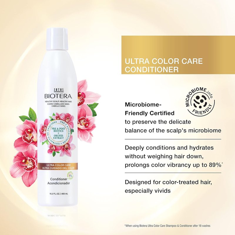 Biotera Ultra Color Care Shampoo & Conditioner Set - Vegan, Paraben & Sulfate Free | 15.2 Fl Oz