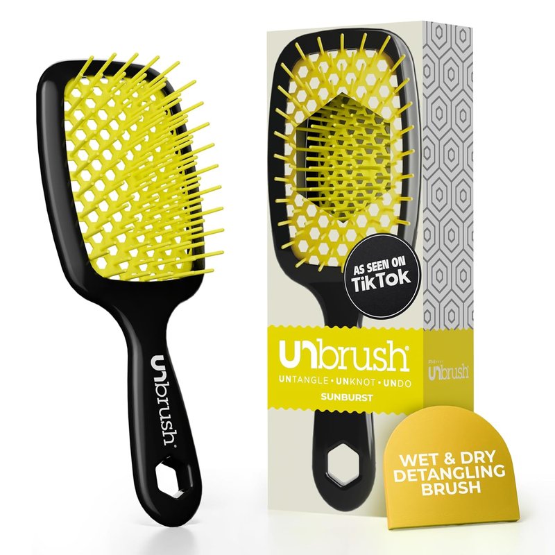 FHI Heat UNbrush Detangling Brush - Pain-Free Brushing for All Hair Types | Durable DuoFlex Bristles