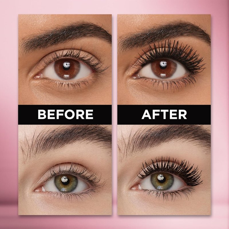 L'Oreal Paris Makeup Voluminous Lash Paradise Mascara, Voluptuous Volume, Intense Length, Feathery Soft Full Lashes, No Flaking, No Smudging, No Clumping, Blackest Black, 0.25 Fl Oz (Pack of 2)