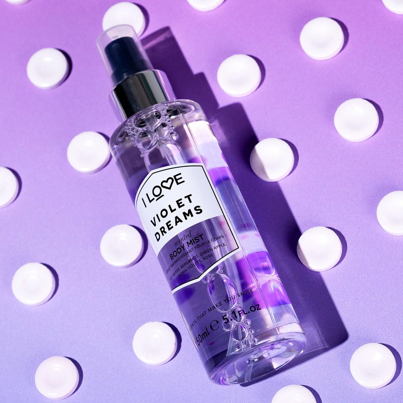 I Love Signature Violet Dreams Long Lasting, Fast Drying, Non Sticky Body Mist For Her 150ml