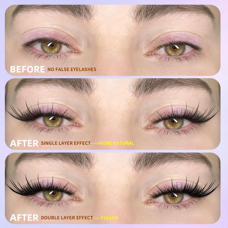 EYDEVRO Wispy Lash Clusters Fairy Eyelash Clusters Natural Cluster Lashes with Spikes LC Curl Fox Eye Cat Eye Lashes Manga Lashes 120Pcs Reusable Premapped Cluster Eyelash Extensions Individual Lashes