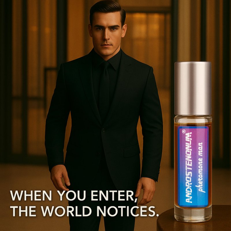 Pheromone Cologne for Men ANDROSTENONUM Strong Roll On Perfume Oil with 48-Hour Long-Lasting Formula - Mens Cologne Pheromone Perfumes for Daily Wear - The Original Perfumes for Men 0.34 Fl Oz