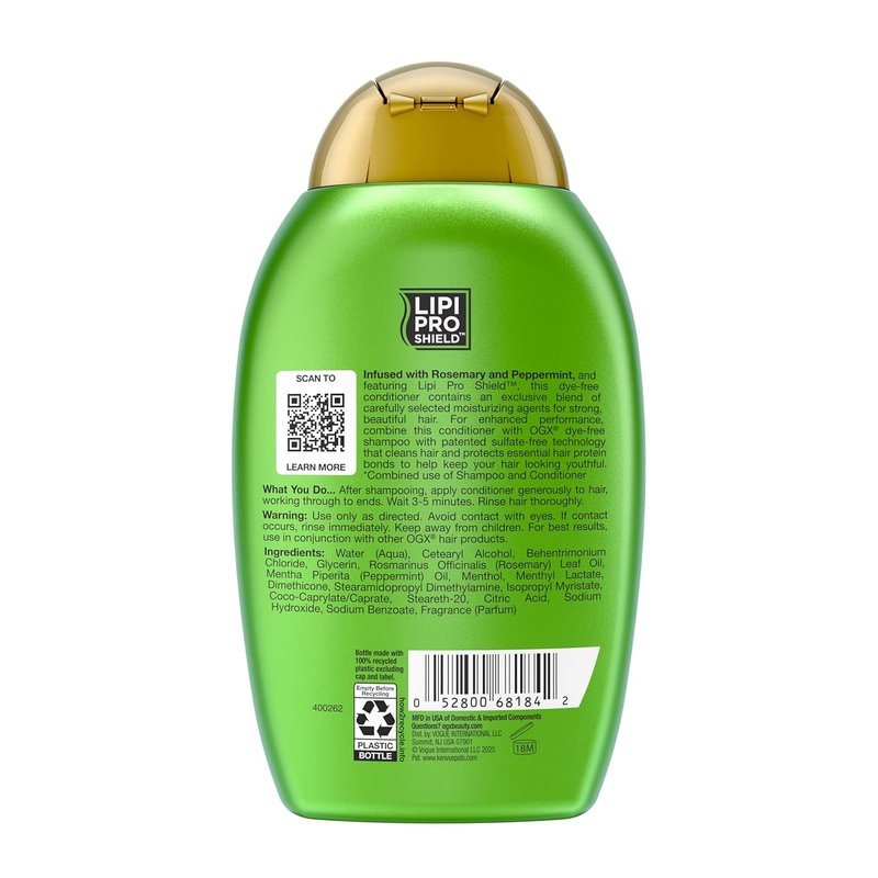 OGX Rosemary Mint Conditioner - Clarifying Formula for Oily Hair | 13 fl. oz, Sulfate-Free