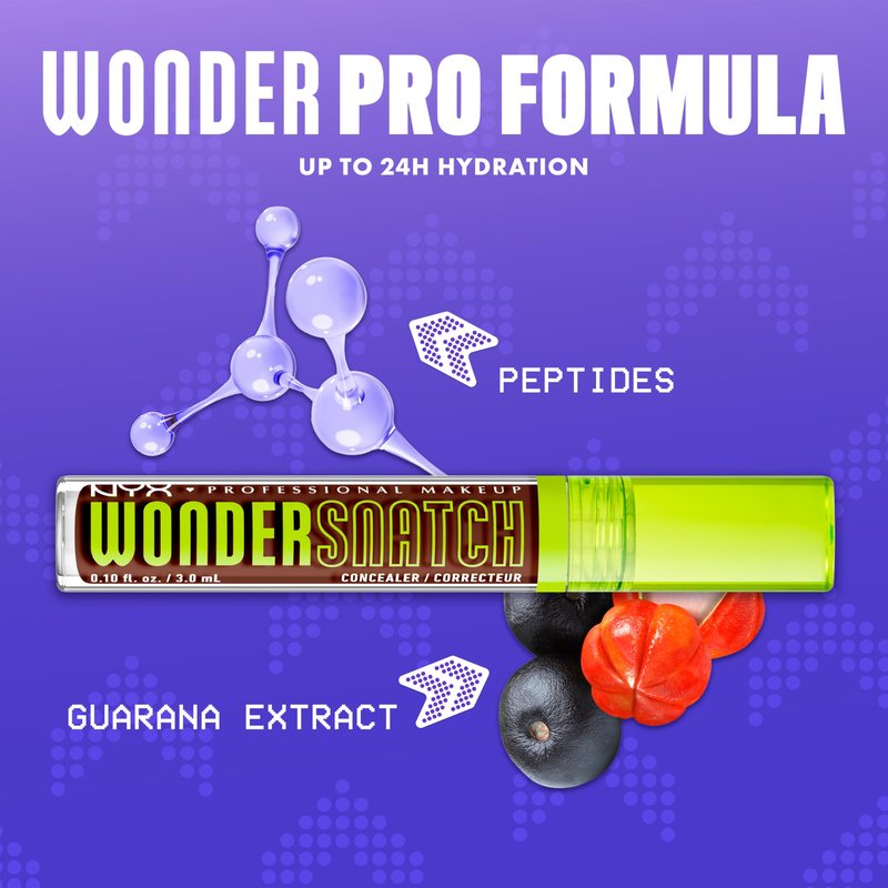 NYX PROFESSIONAL MAKEUP Wonder Snatch Concealer, Brightening, Lifting & Snatching Full Coverage Makeup Concealer with 24HR Wear, Vegan & Cruelty Free - Deep Walnut