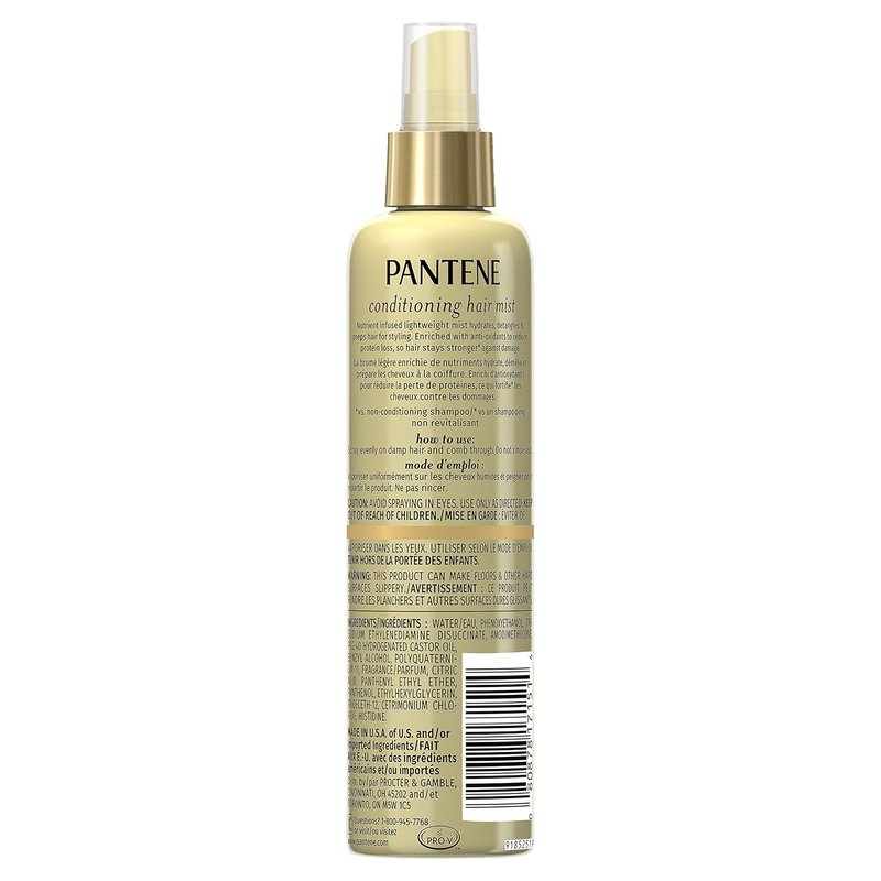 Pantene Pro-V Moisture Conditioning Mist - Nourishing Detangler, 8.5 fl oz | Hydrating Hair Care