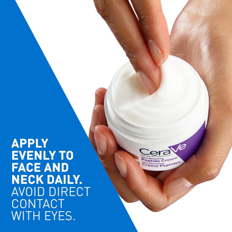 CeraVe Skin Renewing Night Cream, Niacinamide, Peptide Complex, and Hyaluronic Acid Moisturizer for Face, 1.7 Ounce, Packaging may Vary (Pack of 12)
